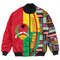 Guinea Flag and Kente Pattern Special Bomber Jacket, African Bomber Jacket For Men Women