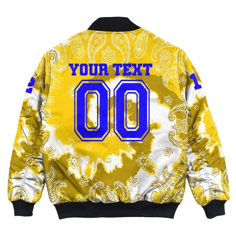 Custom Sigma Gamma Rho Paisley Bandana Tie Dye Style Bomber Jackets, African Bomber Jacket For Men Women