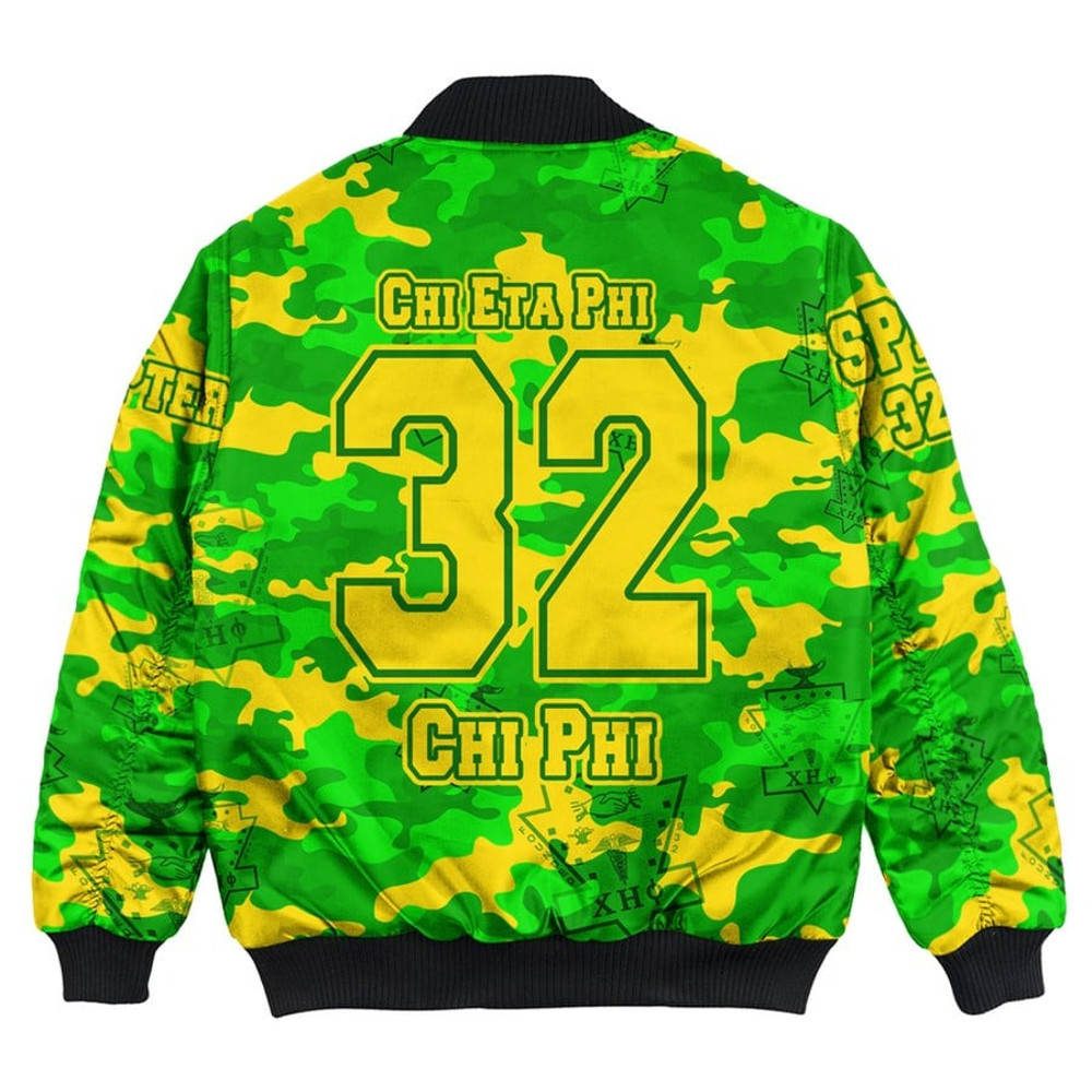 Chi Eta Phi Full Camo Shark Bomber Jackets, African Bomber Jacket For Men Women