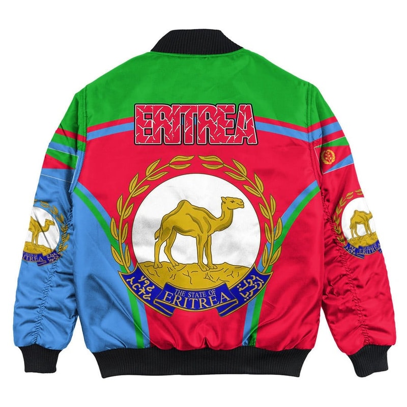 Eritrea Active Flag Bomber Jacket, African Bomber Jacket For Men Women