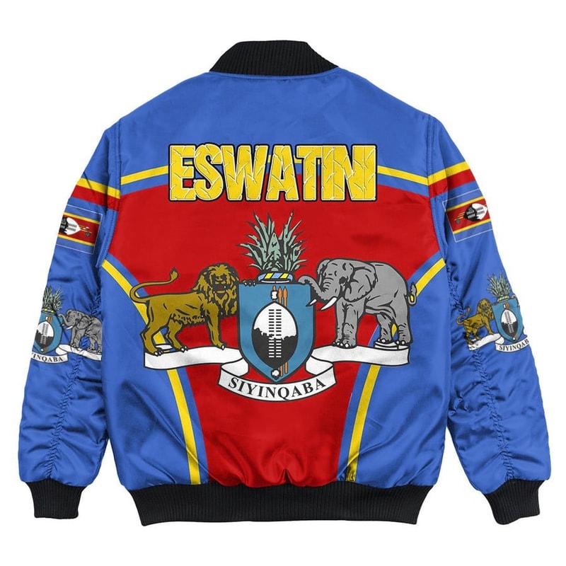 Eswatini Active Flag Bomber Jacket, African Bomber Jacket For Men Women
