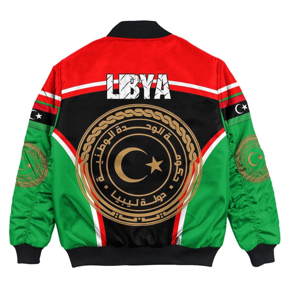 Libya Active Flag Bomber Jacket, African Bomber Jacket For Men Women