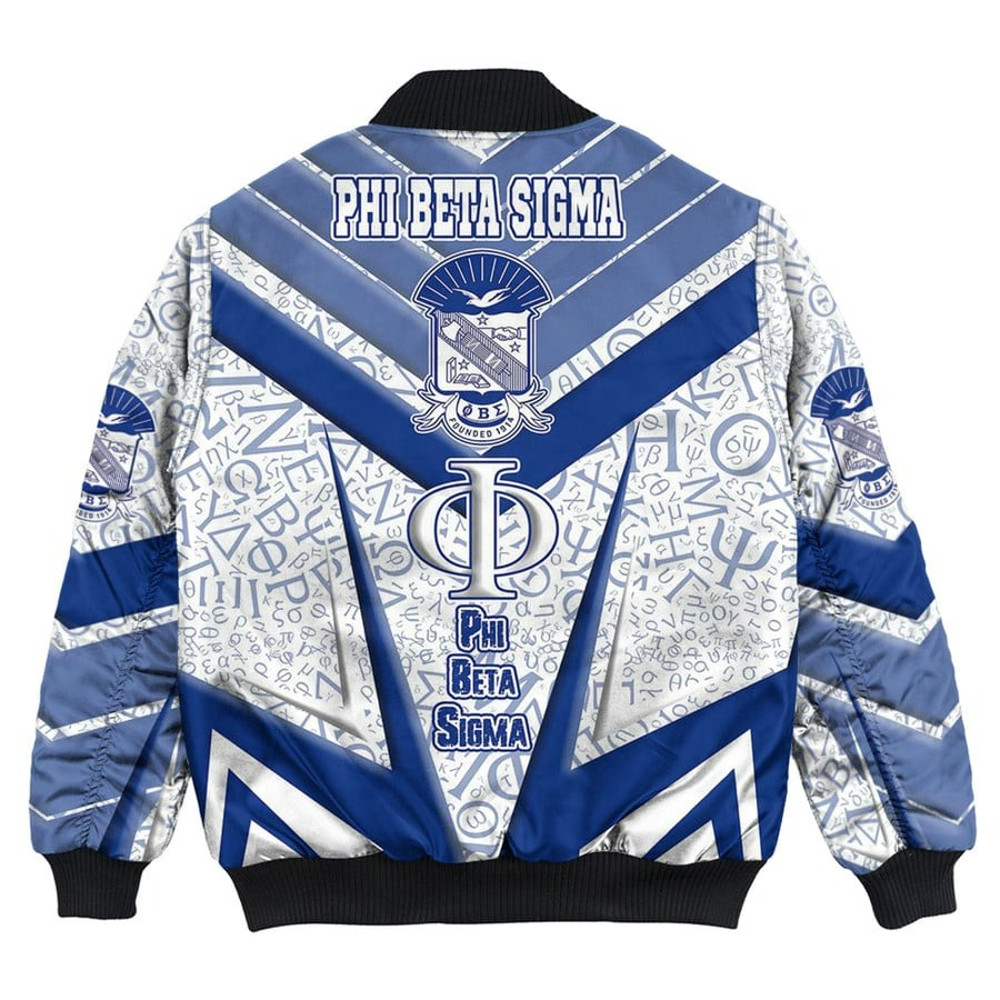 Phi Beta Sigma Sporty Style Bomber Jackets, African Bomber Jacket For Men Women