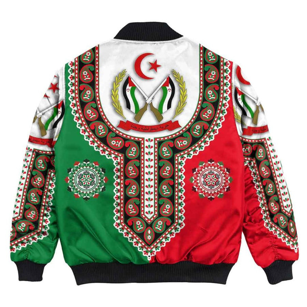 Western Sahara Dashiki Bomber Jacket, African Bomber Jacket For Men Women