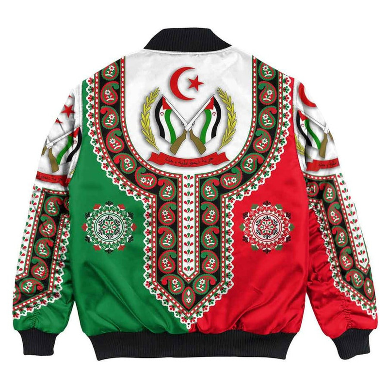 Western Sahara Dashiki Bomber Jacket, African Bomber Jacket For Men Women