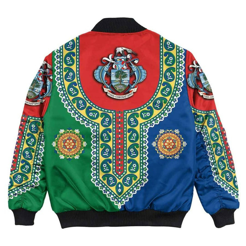 Seychelles Dashiki Bomber Jacket, African Bomber Jacket For Men Women