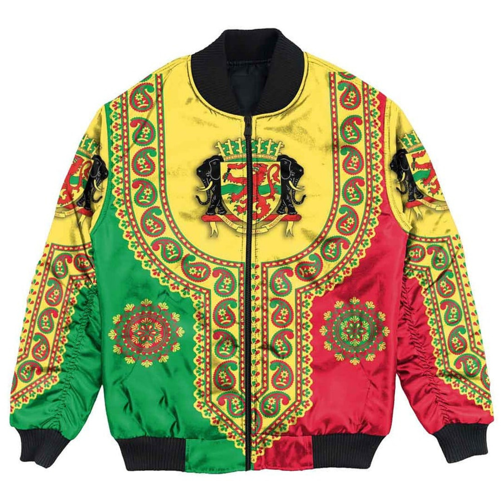 Republic Of The Congo Dashiki Bomber Jacket, African Bomber Jacket For Men Women