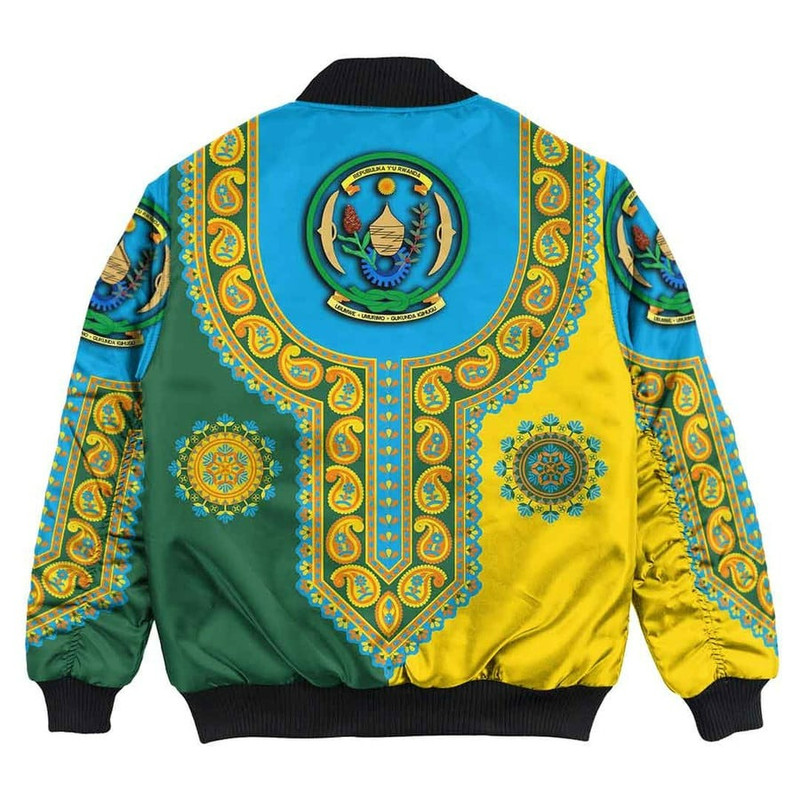 Rwanda Dashiki Bomber Jacket, African Bomber Jacket For Men Women