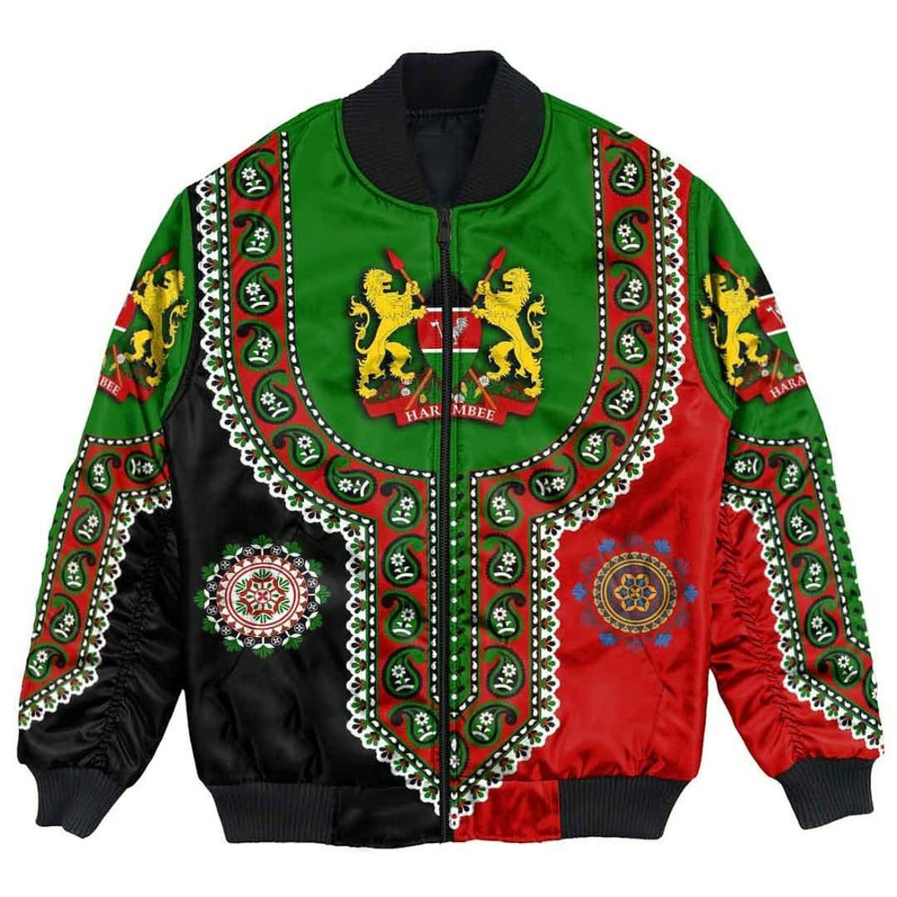 Zambia Dashiki Bomber Jacket, African Bomber Jacket For Men Women