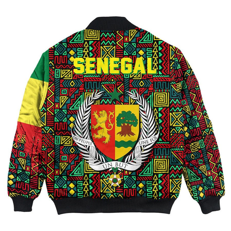 Senegal Bomber Jacket Kente Pattern, African Bomber Jacket For Men Women