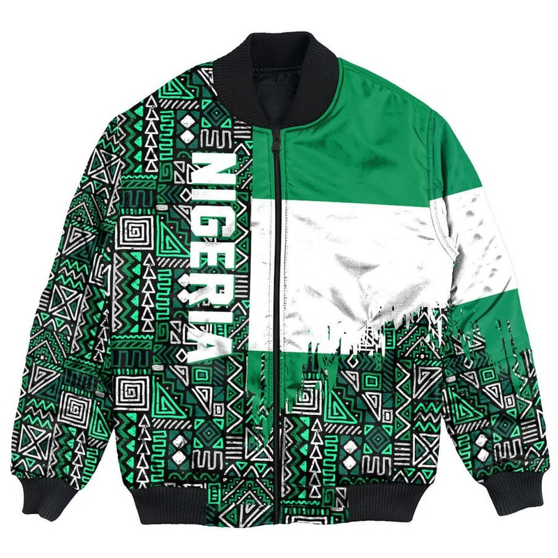Nigeria Bomber Jacket Kente Pattern, African Bomber Jacket For Men Women