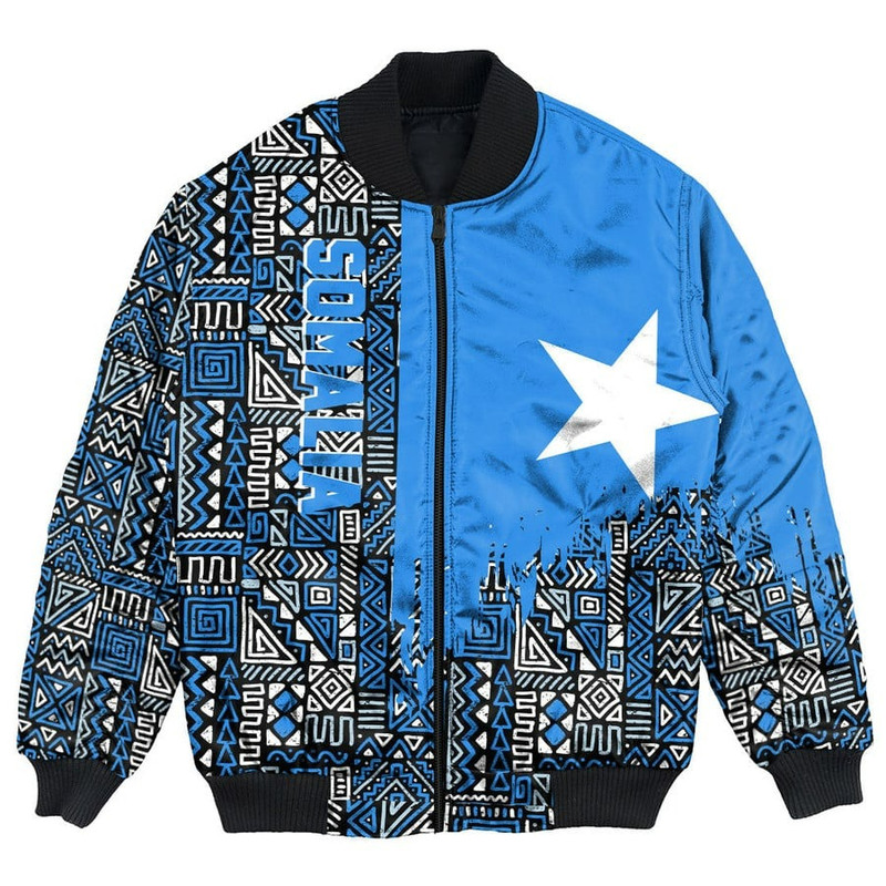 Somalia Bomber Jacket Kente Pattern, African Bomber Jacket For Men Women