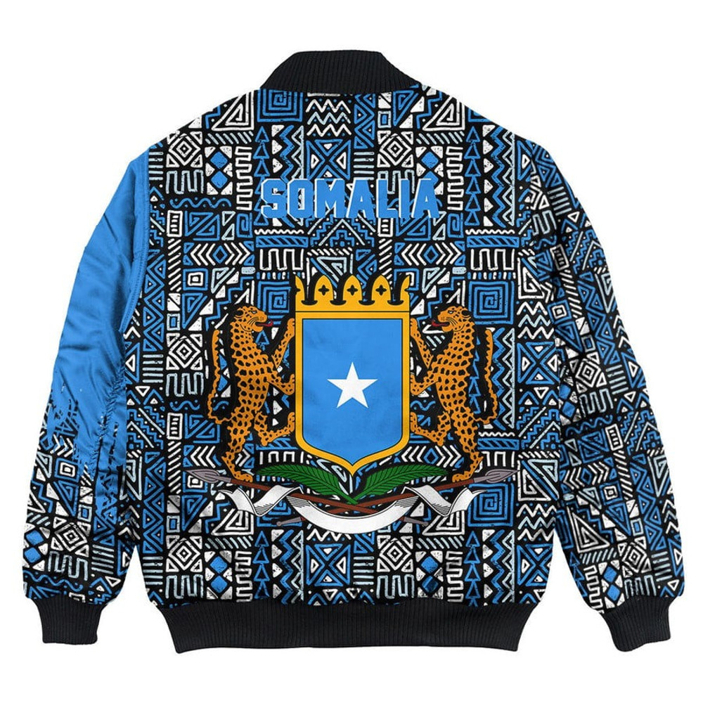 Somalia Bomber Jacket Kente Pattern, African Bomber Jacket For Men Women