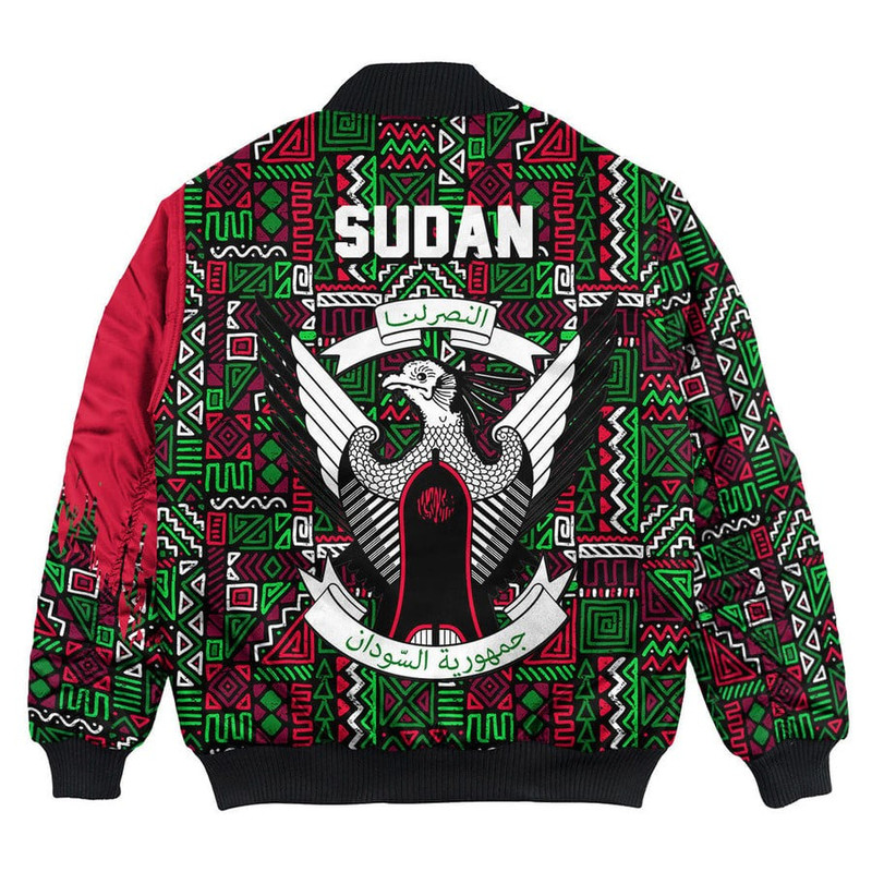 Sudan Bomber Jacket Kente Pattern, African Bomber Jacket For Men Women