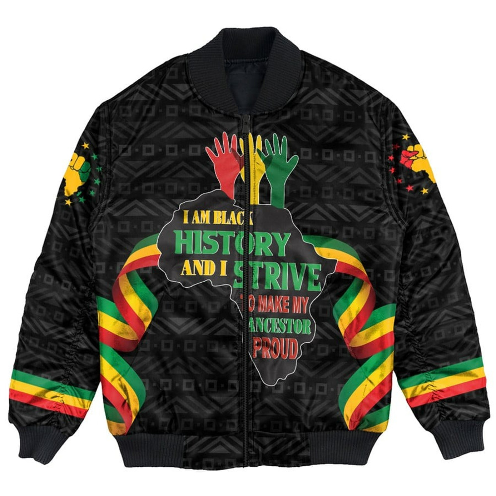 Black History Month Hand Bomber Jackets, African Bomber Jacket For Men Women