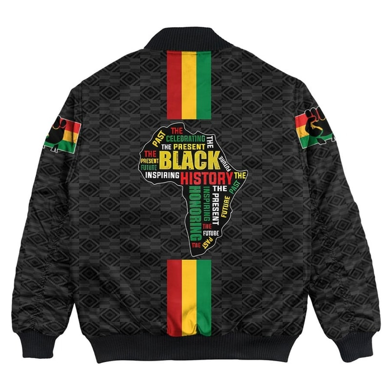 Black History Month Color Of Flag Bomber Jackets, African Bomber Jacket For Men Women