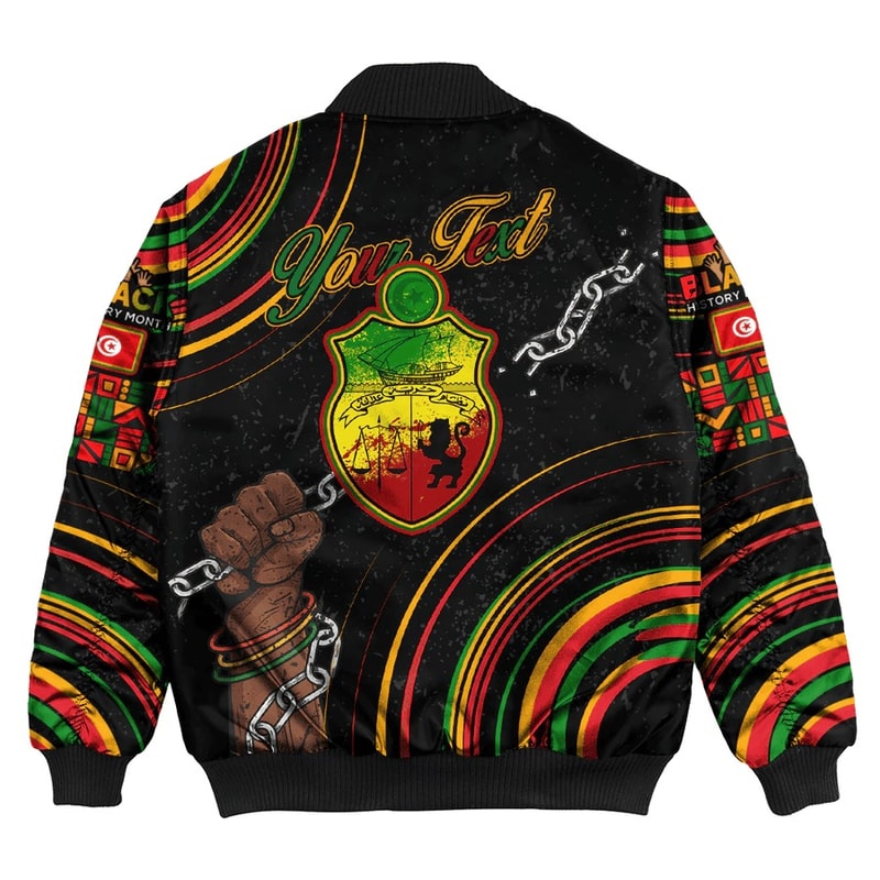 Tunisia - White-Verseion Bomber Jacket Black History Live it Learn it Make it, African Bomber Jacket For Men Women