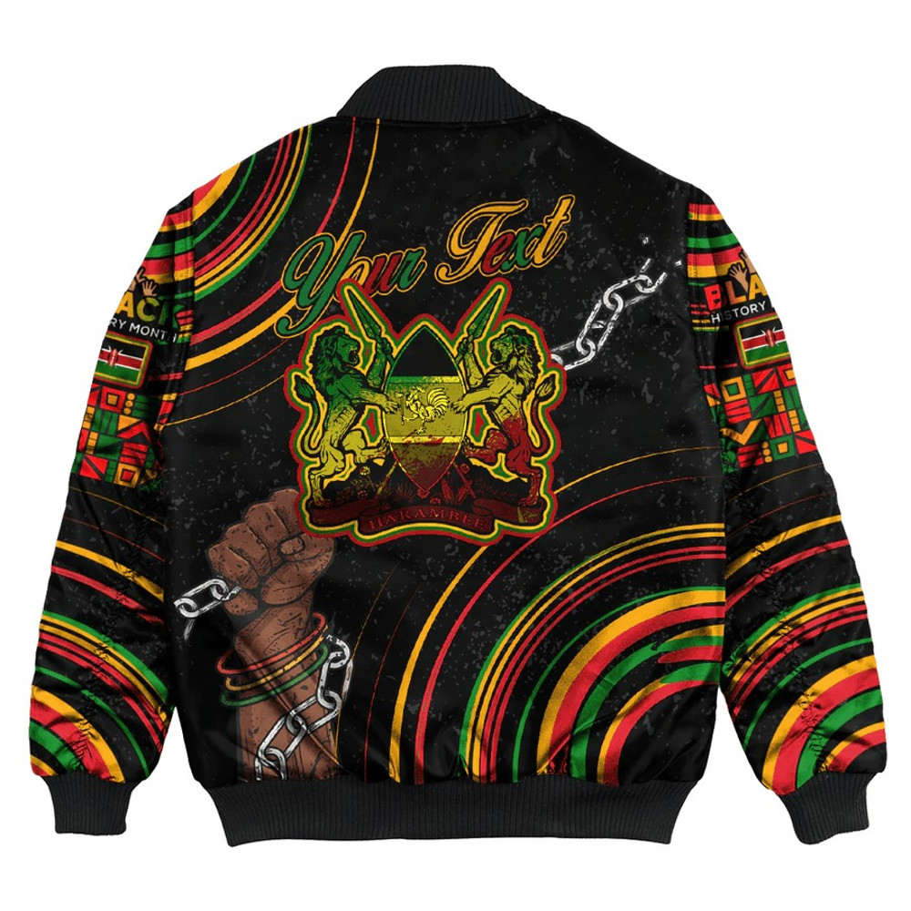 Kenya Bomber Jacket Black History Live it Learn it Make it, African Bomber Jacket For Men Women