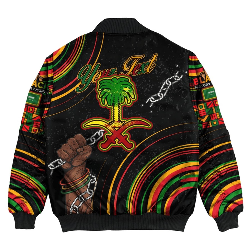 Saudi Arabia Bomber Jacket Black History Live it Learn it Make it, African Bomber Jacket For Men Women