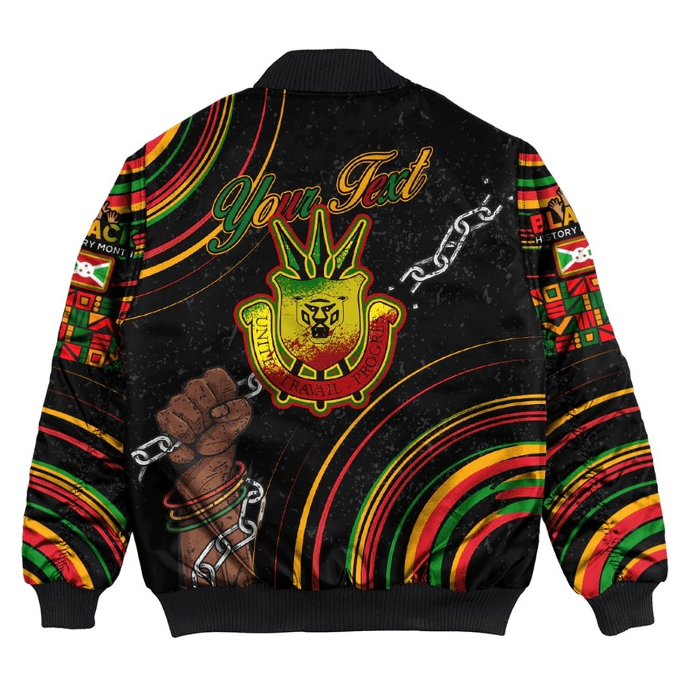 Burundi - Red-Verison Bomber Jacket Black History Live it Learn it Make it, African Bomber Jacket For Men Women