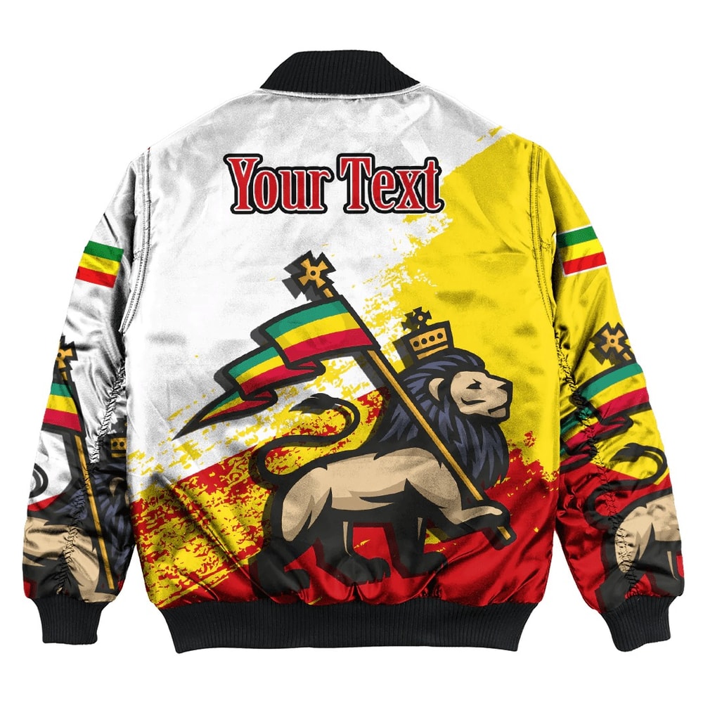 Ethiopia White Version Special Bomber Jacket, African Bomber Jacket For Men Women