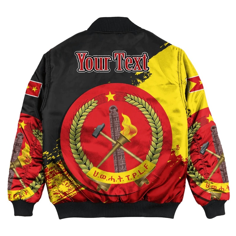 Tigray Black Version Ethiopia National Regional States Special Bomber Jacket, African Bomber Jacket For Men Women
