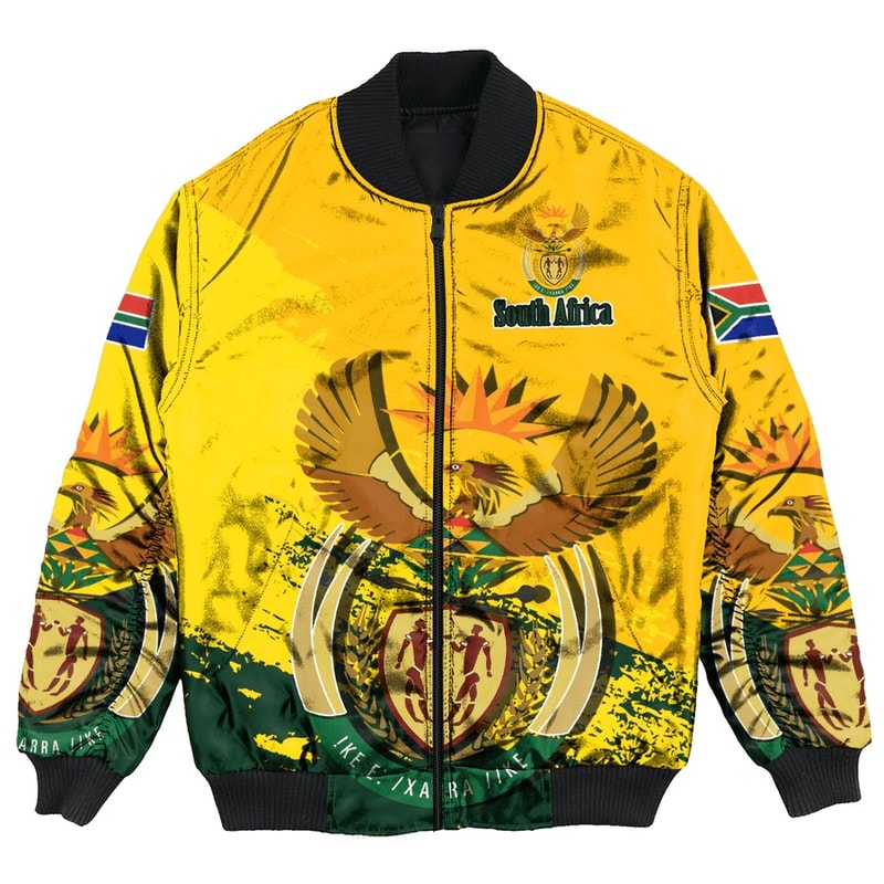 South Africa Yellow Version Special Bomber Jacket, African Bomber Jacket For Men Women