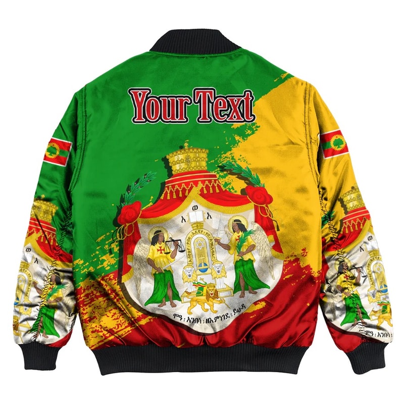 Oromo Green Version Special Bomber Jacket, African Bomber Jacket For Men Women