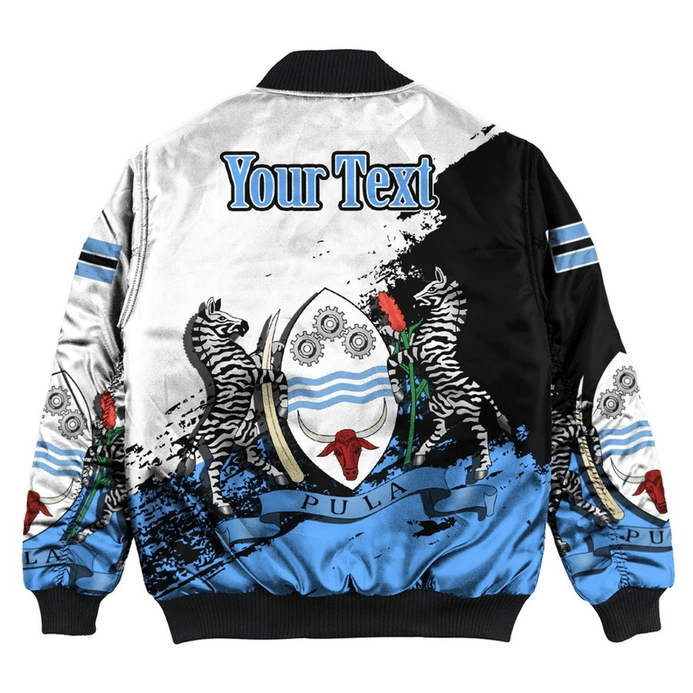 Botswana White Version Special Bomber Jacket, African Bomber Jacket For Men Women