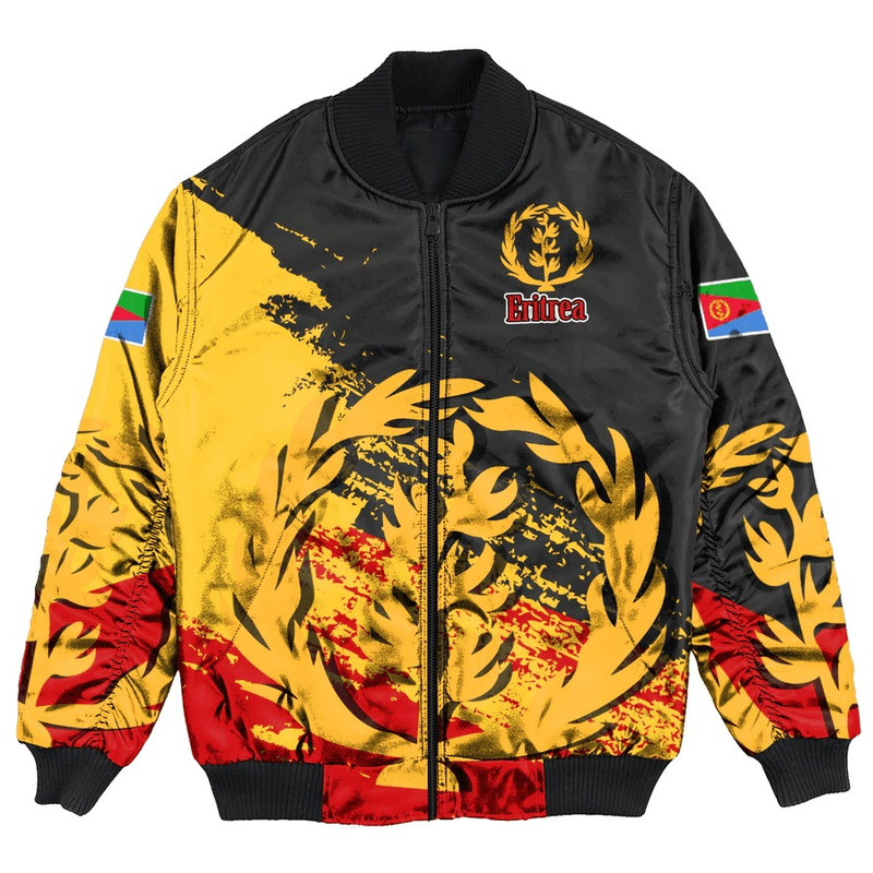 Eritrea Black Version Special Bomber Jacket, African Bomber Jacket For Men Women