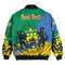 Gabon Green Version Special Bomber Jacket, African Bomber Jacket For Men Women