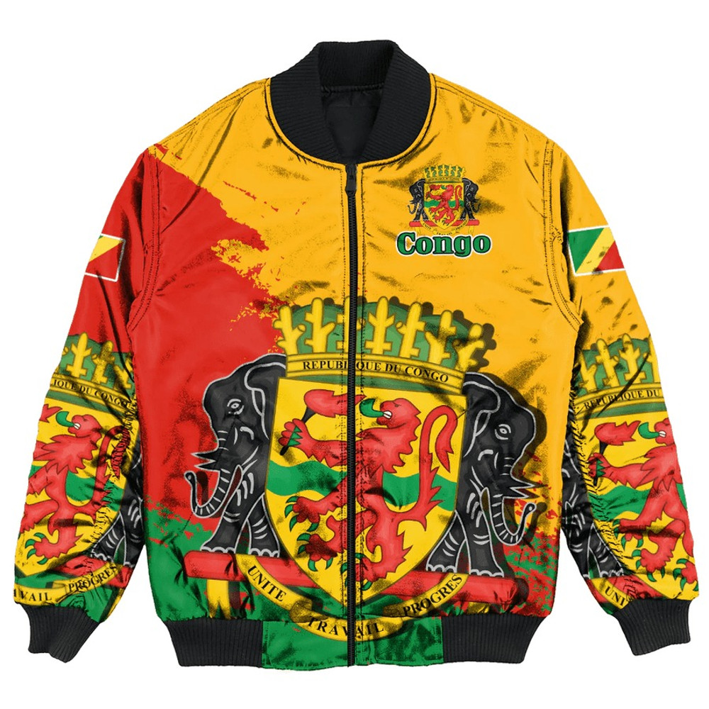 Republic Of The Congo Special Bomber Jacket, African Bomber Jacket For Men Women