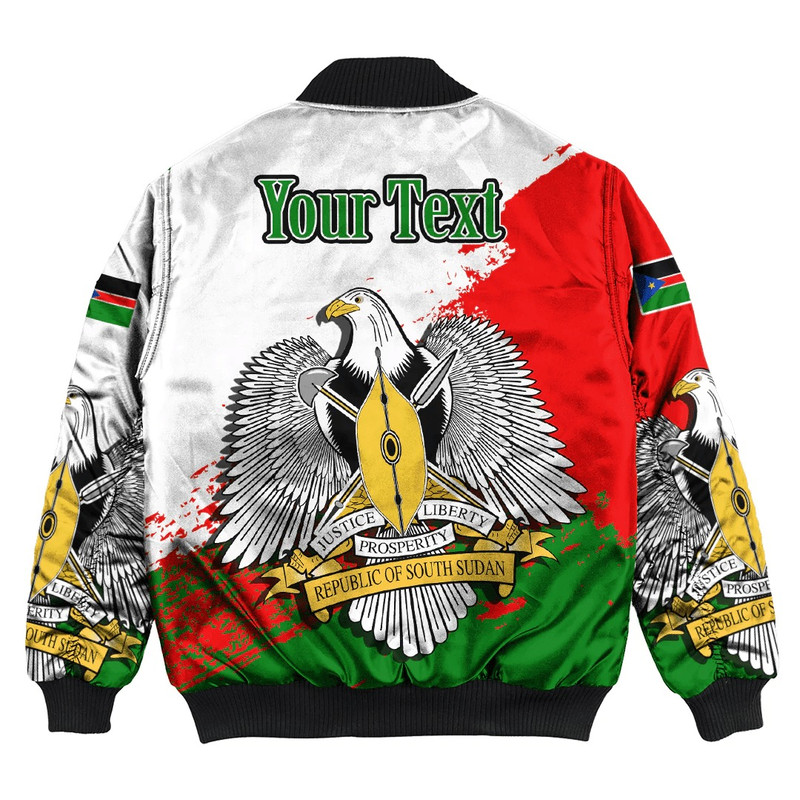 South Sudan White Version Special Bomber Jacket, African Bomber Jacket For Men Women