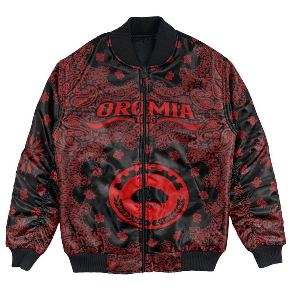Oromia Bomber Jacket Paisley Bandana Never Out of Date, African Bomber Jacket For Men Women