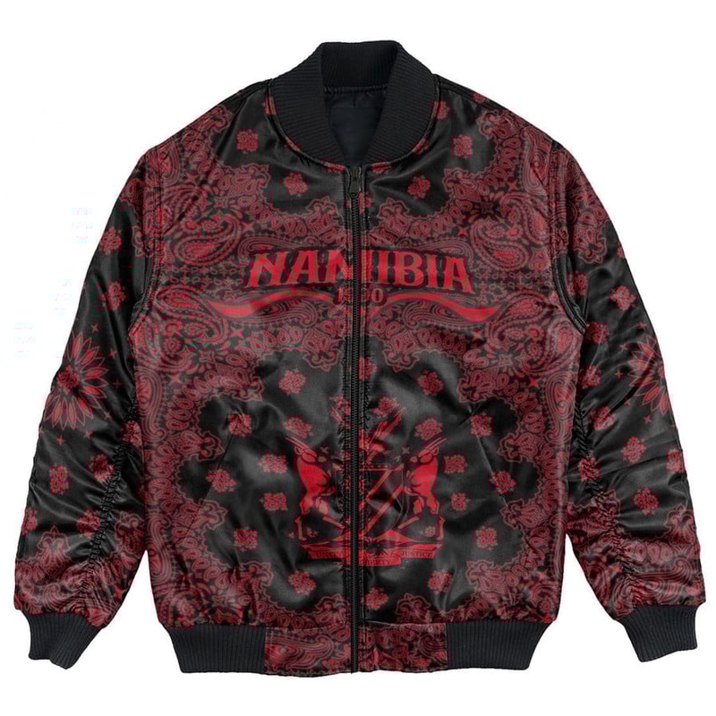 Namibia Bomber Jacket Paisley Bandana Never Out of Date, African Bomber Jacket For Men Women