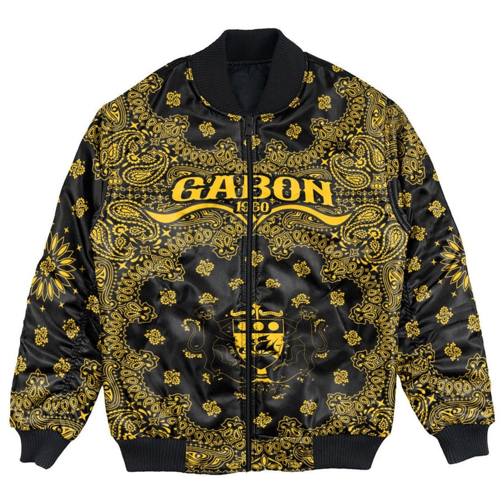 Gabon Bomber Jacket Paisley Bandana Never Out of Date, African Bomber Jacket For Men Women