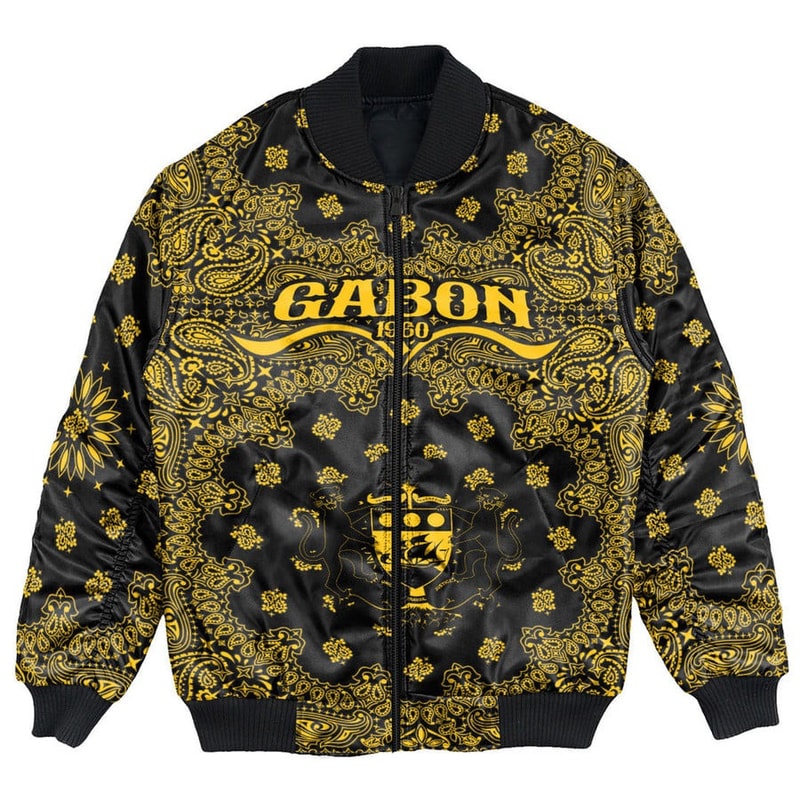 Gabon Bomber Jacket Paisley Bandana Never Out of Date, African Bomber Jacket For Men Women