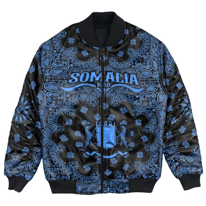 Somalia Bomber Jacket Paisley Bandana Never Out of Date, African Bomber Jacket For Men Women