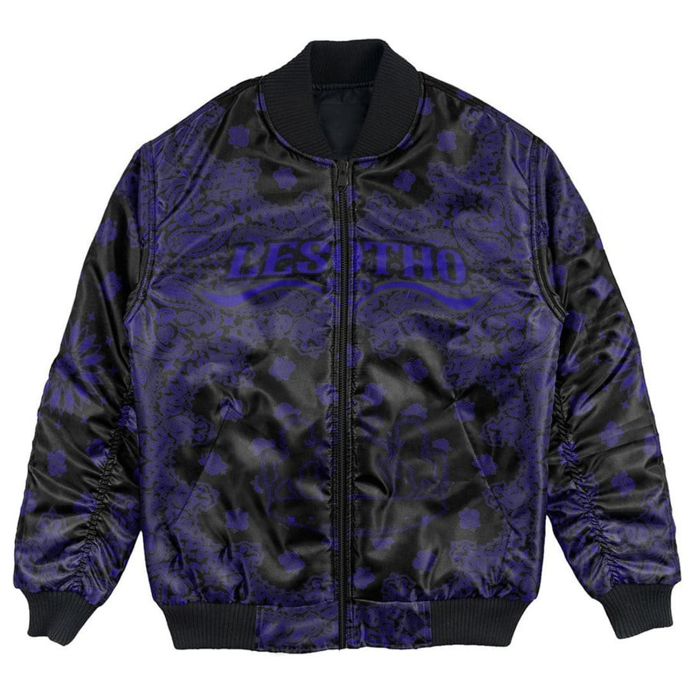 Lesotho Bomber Jacket Paisley Bandana Never Out of Date, African Bomber Jacket For Men Women