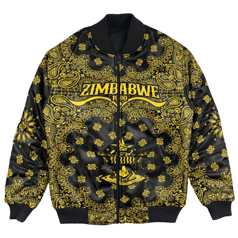 Zimbabwe Bomber Jacket Paisley Bandana Never Out of Date, African Bomber Jacket For Men Women