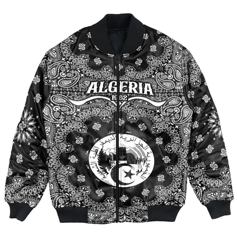 Algeria Bomber Jacket Paisley Bandana Never Out of Date, African Bomber Jacket For Men Women