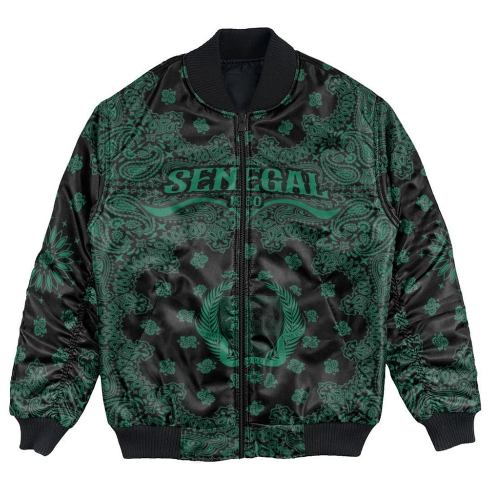 Senegal Bomber Jacket Paisley Bandana Never Out of Date, African Bomber Jacket For Men Women