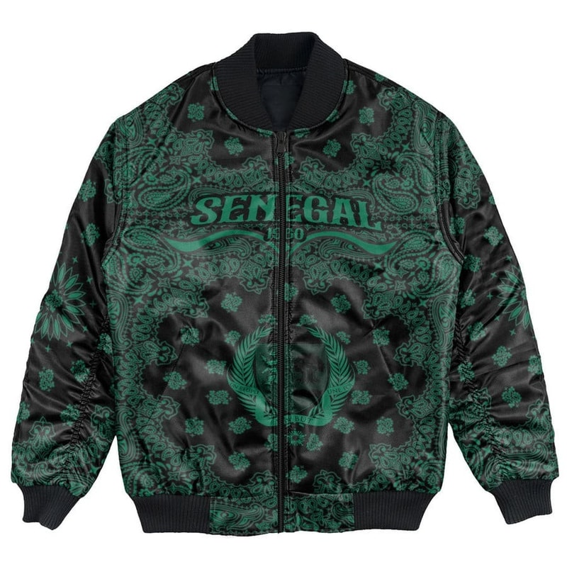 Senegal Bomber Jacket Paisley Bandana Never Out of Date, African Bomber Jacket For Men Women