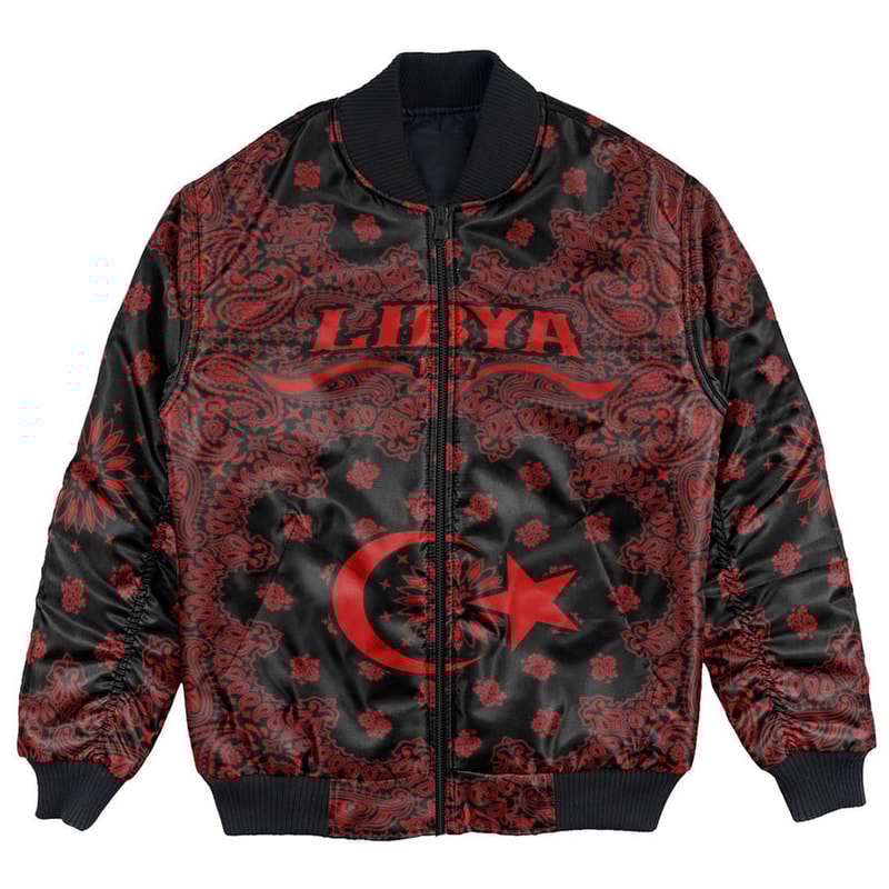 Libya Bomber Jacket Paisley Bandana Never Out of Date, African Bomber Jacket For Men Women