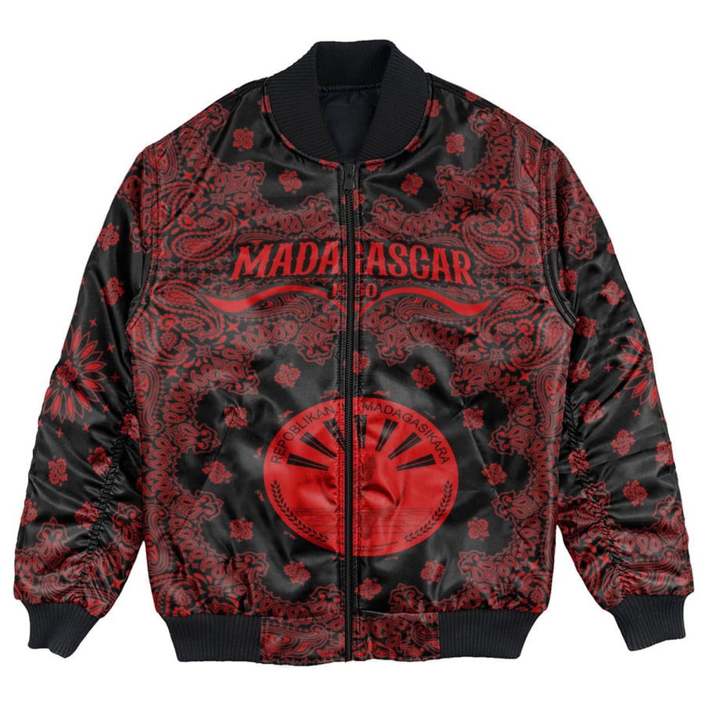 Madagascar Bomber Jacket Paisley Bandana Never Out of Date, African Bomber Jacket For Men Women