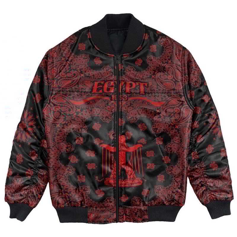 Egypt Bomber Jacket Paisley Bandana Never Out of Date, African Bomber Jacket For Men Women