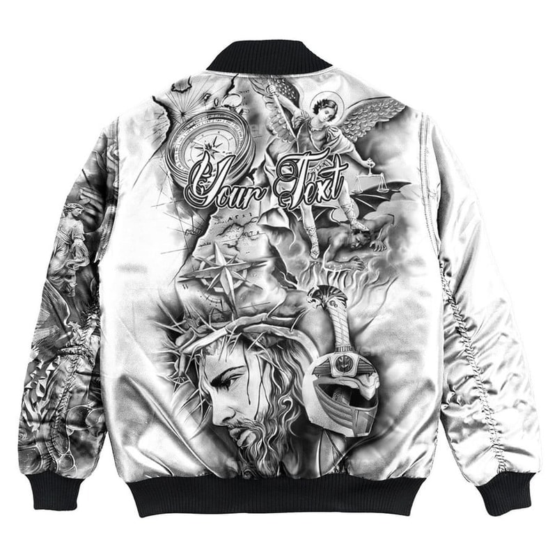 Biafra Bomber Jacket Angel of the Lord - Famous Body Tattoo Style, African Bomber Jacket For Men Women