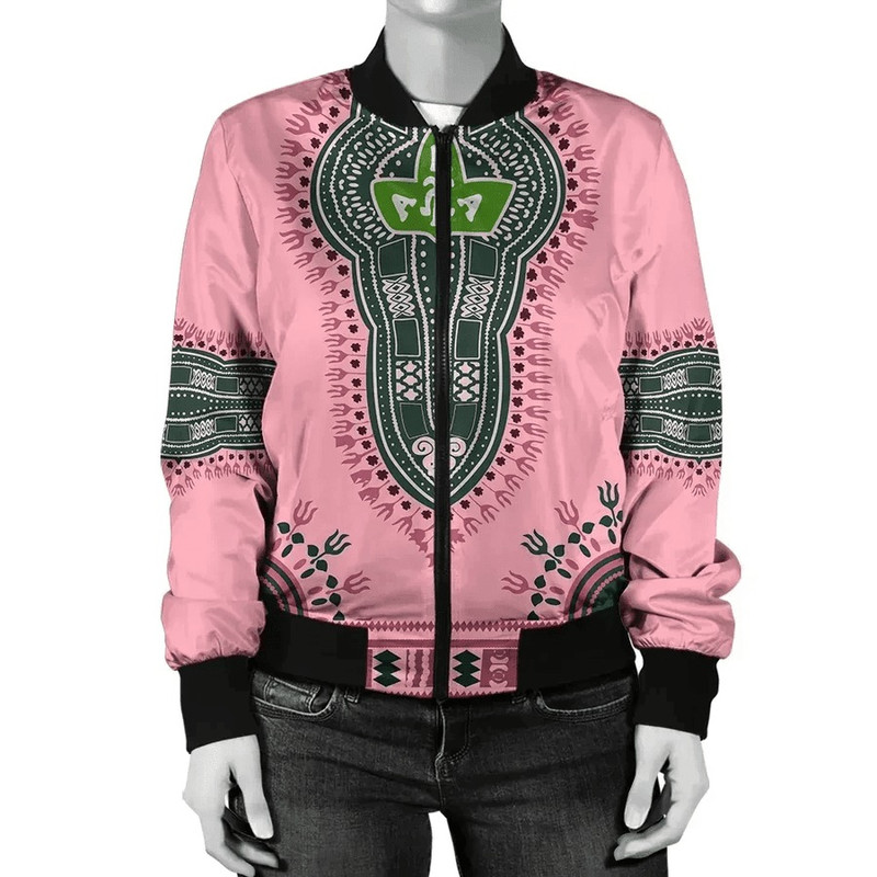 AKA Sorority Dashiki Bomber Jacket, African Bomber Jacket For Men Women
