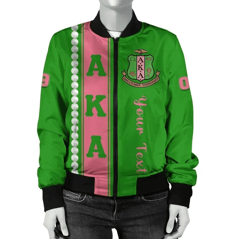 Personalised AKA Sorority Pearl Bomber Jacket - Cato Style, African Bomber Jacket For Men Women