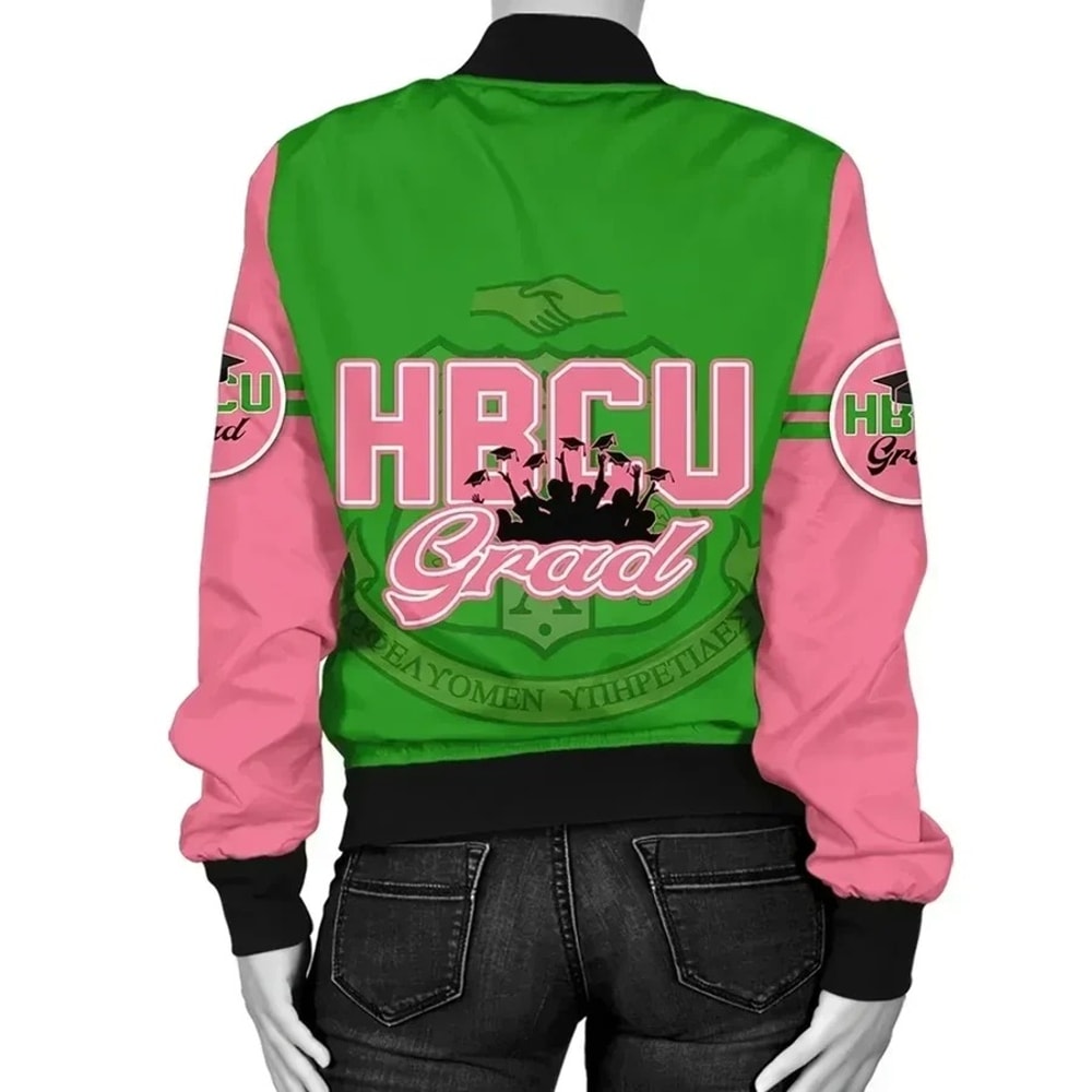 AKA Sorority HBCU Grad Bomber Jacket, African Bomber Jacket For Men Women